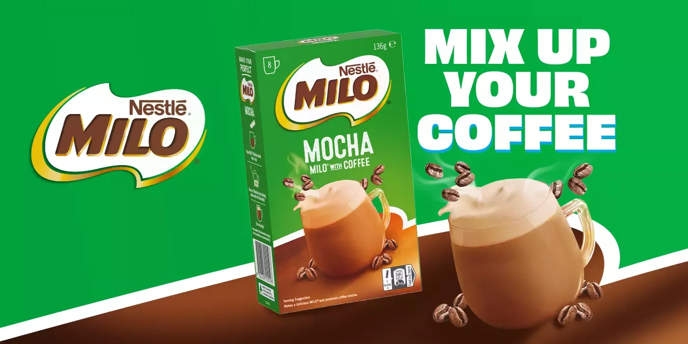 【RAFLUM】BOTH SIDES LOGO ECO POT MILO Mix up your coffee with NEW Milo Mocha | Nestlé New Zealand